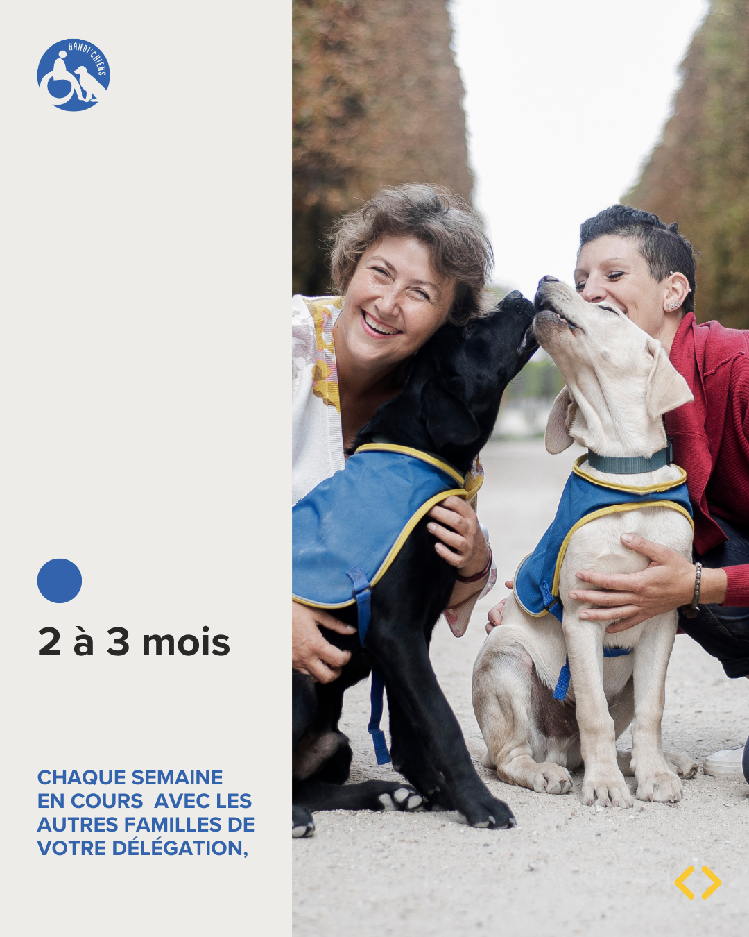 2 à 3 mois. Chaque semaine en cours avec les autres familles de votre délégation
